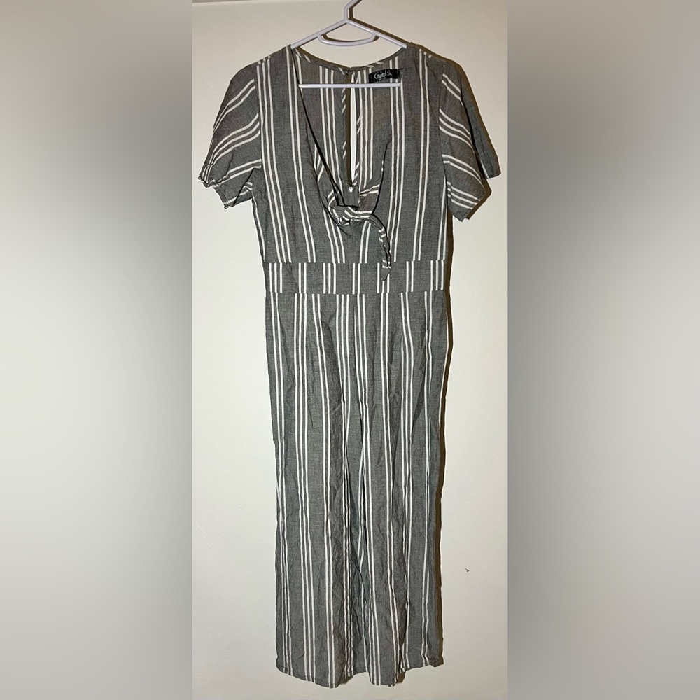 Stripped Jump Suit
